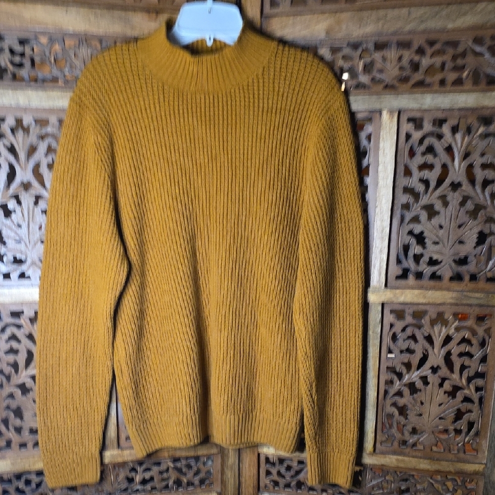 Abercrombie & Fitch Men's Turtleneck Sweater in Mustard